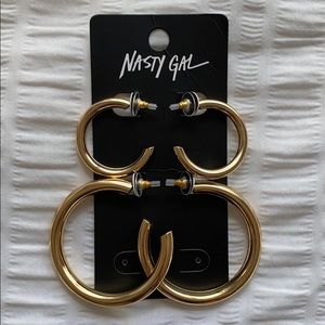 Nasty Gal Gold Hoop Earrings